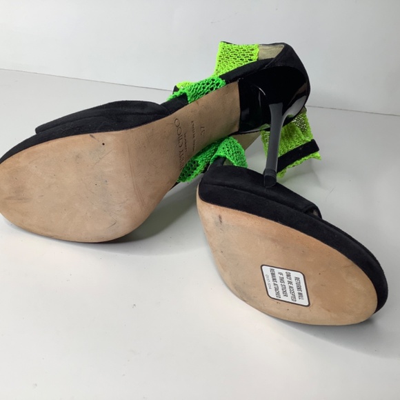 Jimmy Choo Black Suede Lana Open Toe Platform Sandals Size 37. - Picture 16 of 16